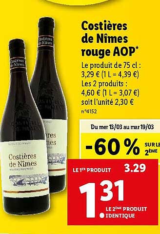 costières de nîmes rouge aop