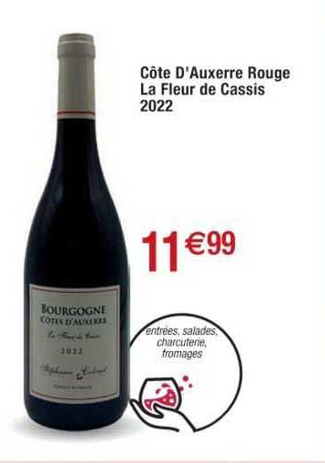 côte d'auxerre rouge la fleur de cassis 2022
