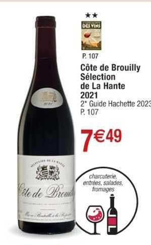 côte de brouilly sélection de la hante 2021