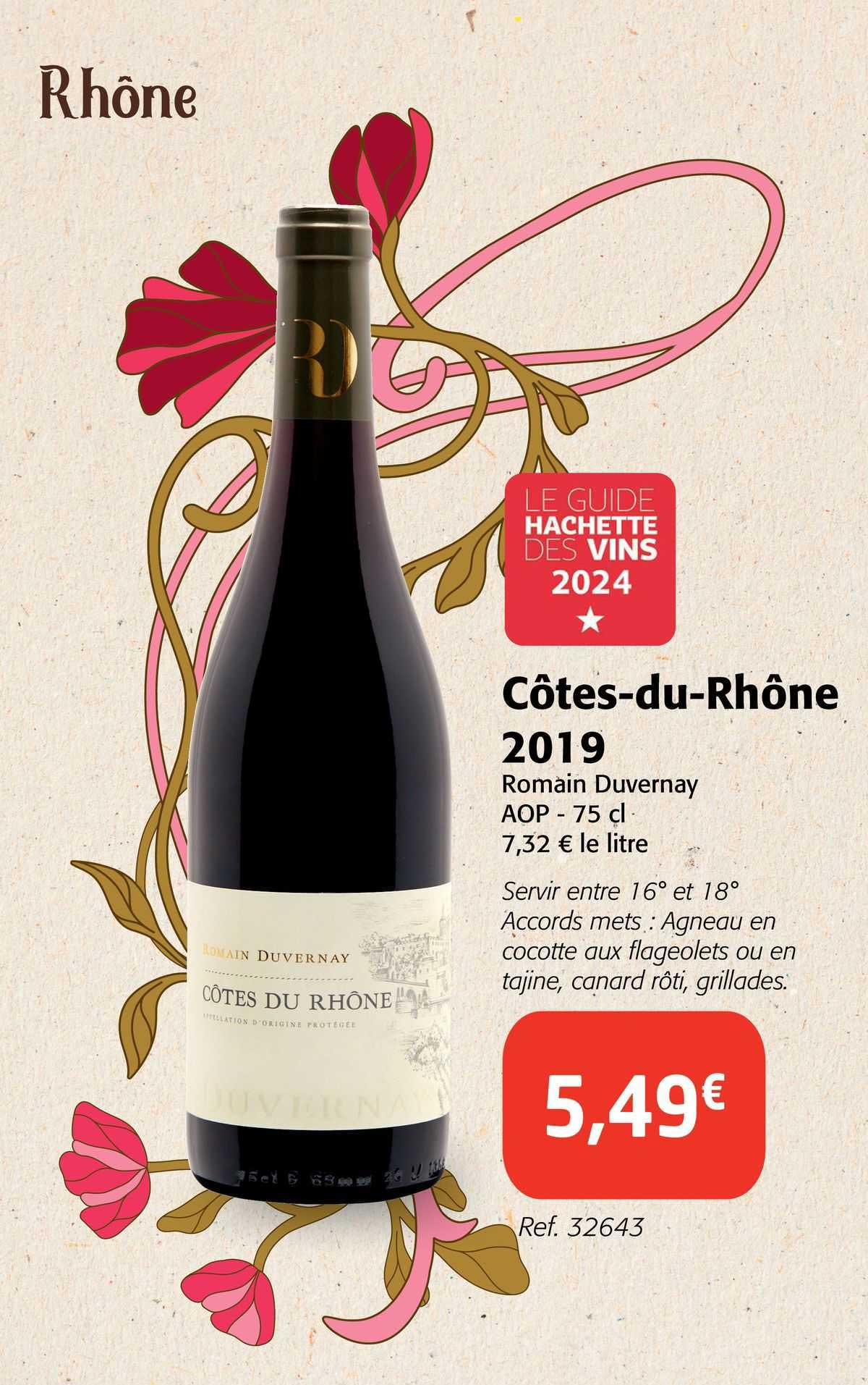 côtes-du-rhône 2019 romain duvernay aop