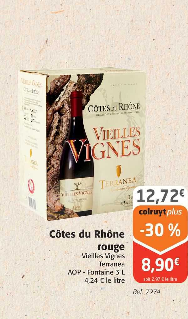côtes du rhône rouge vieilles vignes terranea aop