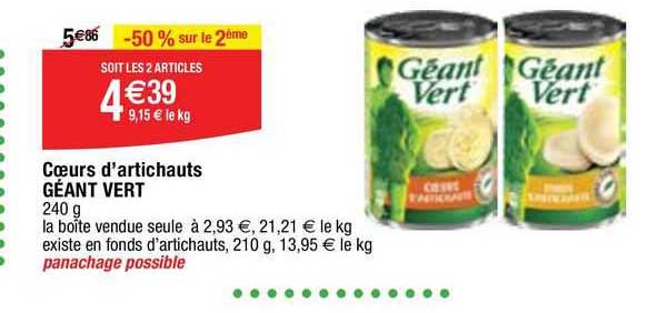 Cœurs D'artichauts Géant Vert