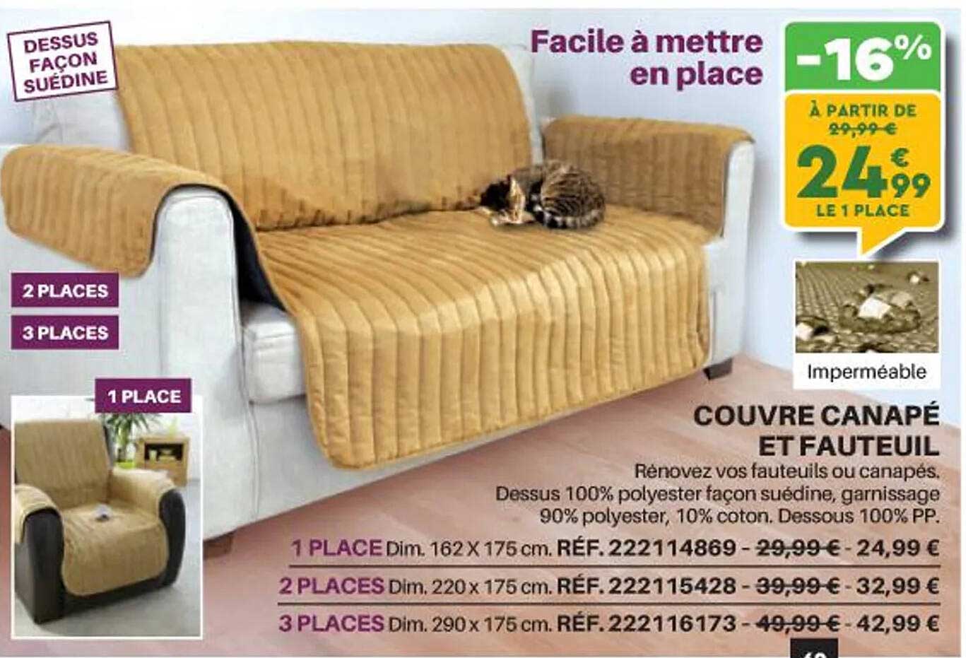 couvre canapé et fauteuil