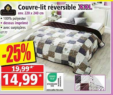 couvre-lit réversible xxl