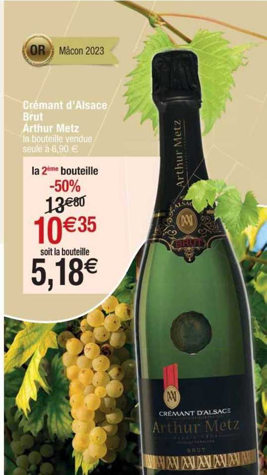 crémant d'alsace brut arthur metz