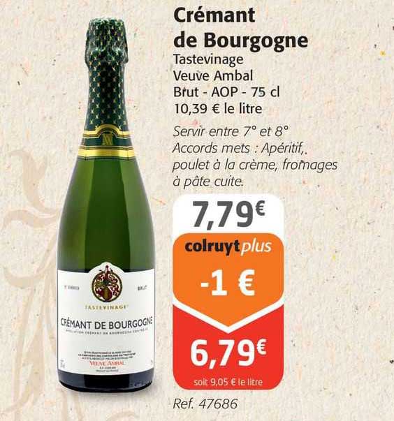 crémant de bourgogne tastevinage veuve ambal brut aop