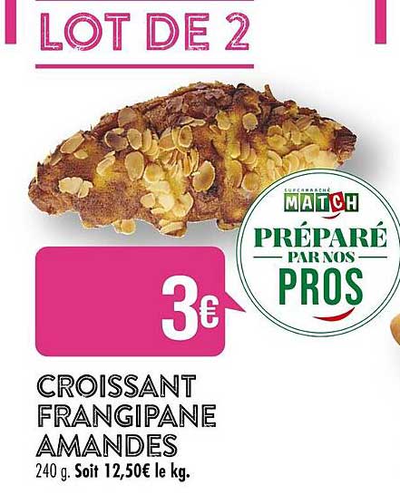 croissant frangipane amandes