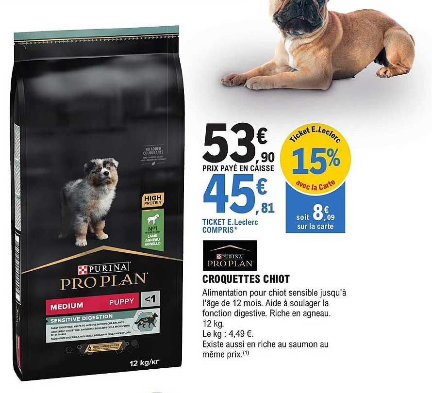 croquettes chiot purina pro plan