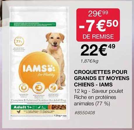 croquettes pour grands et moyens chiens - iams