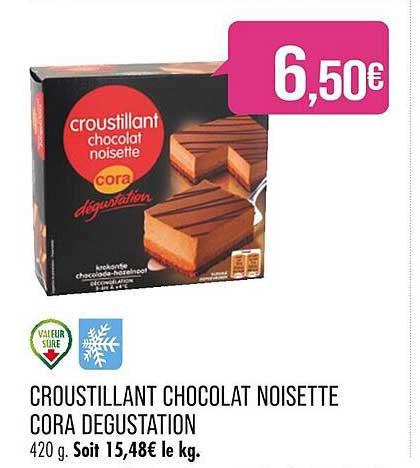 Croustillant Chocolat Noisette Cora Dégustation