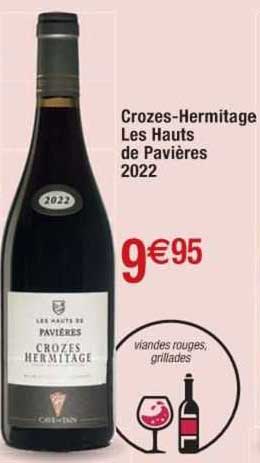 crozes-hermitage les hauts de pavières 2022