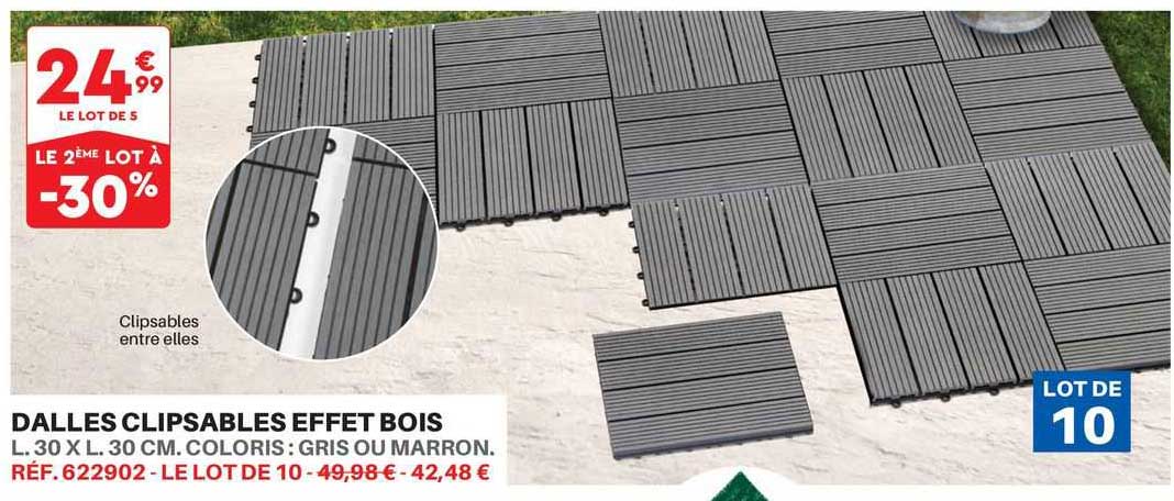 dalles clipsables effet bois