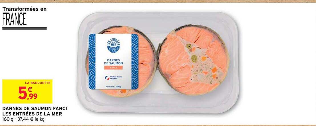 darnes de saumon farci les entrées de la mer