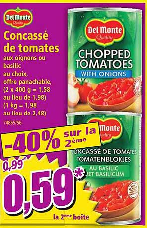 del monte concassé de tomates