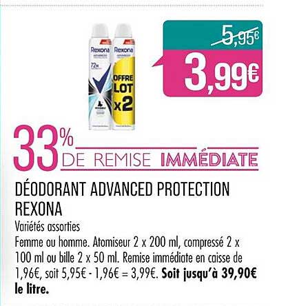 Déodorant Advanced Protection Rexona