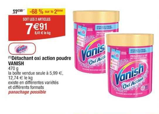 détachant oxi action poudre vanish