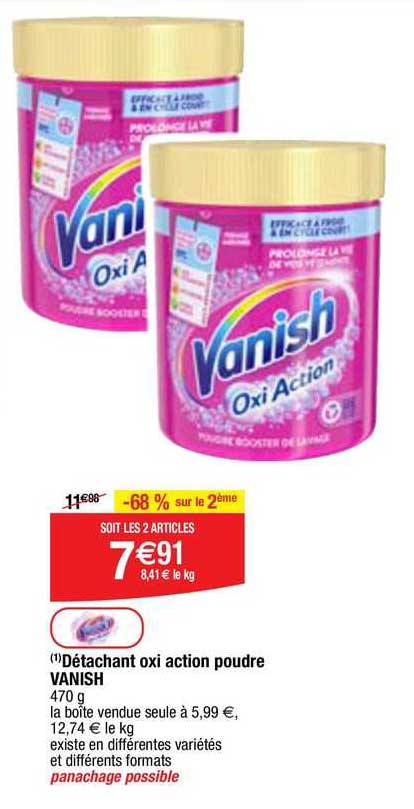détachant oxi action poudre vanish