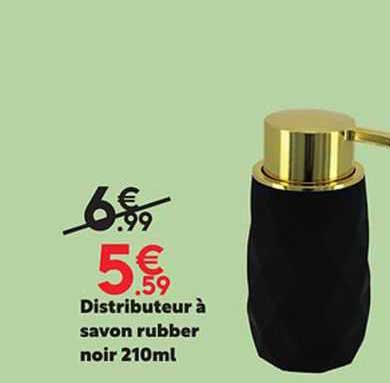 distributeur à savon rubber noir