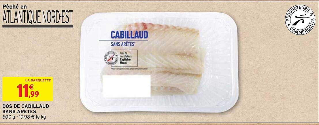 dos de cabillaud sans arêtes