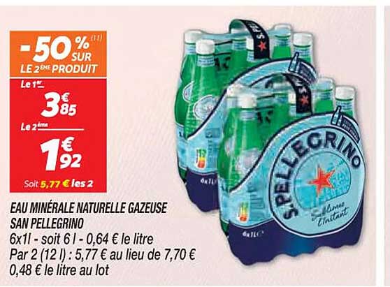 eau minérale naturelle gazeuse san pellegrino