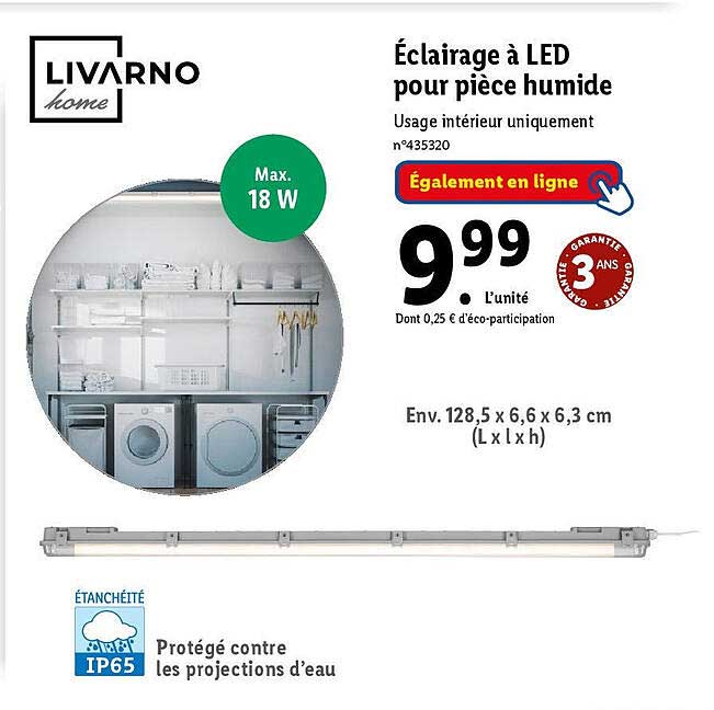 éclairage à Led Pour Pièce Humide