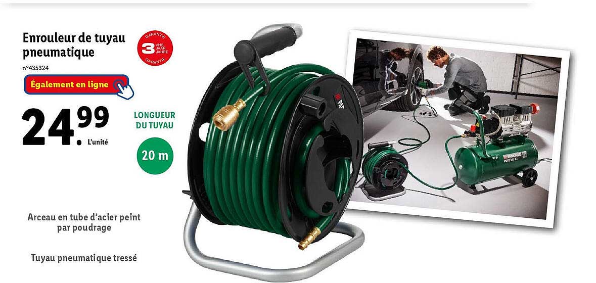 Enrouleur De Tuyau Pneumatique Parkside