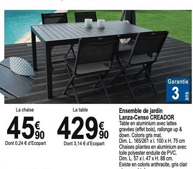 ensemble de jardin lanza-censo creador