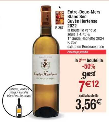 entre-deux-mers blanc sec cuvée hortense 2022