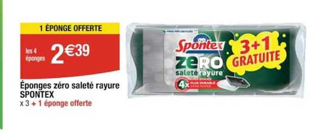 éponges Zéro Saleté Rayure Spontex