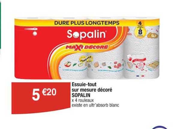 essuie-tout sur mesure décoré sopalin