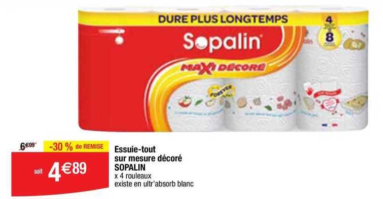 essuie-tout sur mesure décoré sopalin