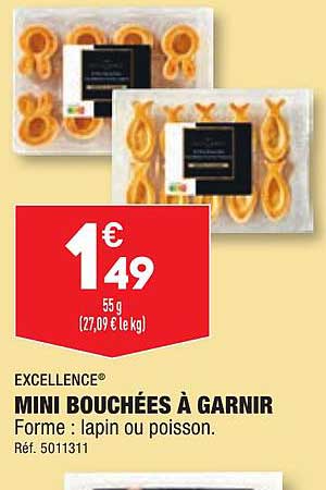 excellence mini bouchées à garnir