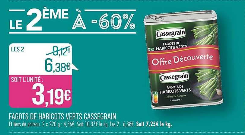 fagots de haricots verts cassegrain