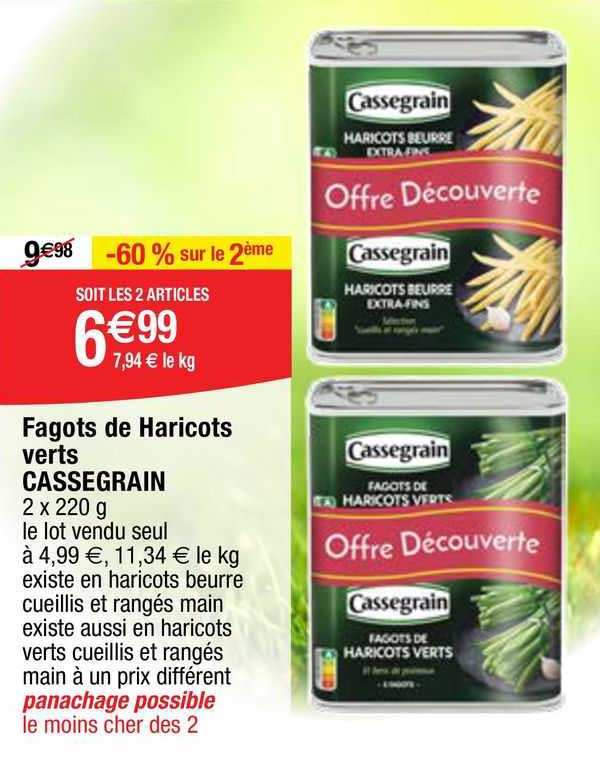 fagots de haricots verts cassegrain