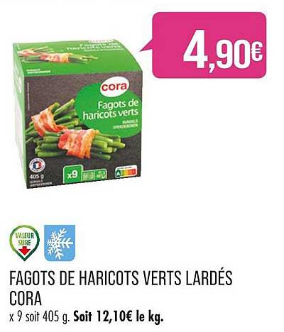 fagots de haricots verts lardés cora