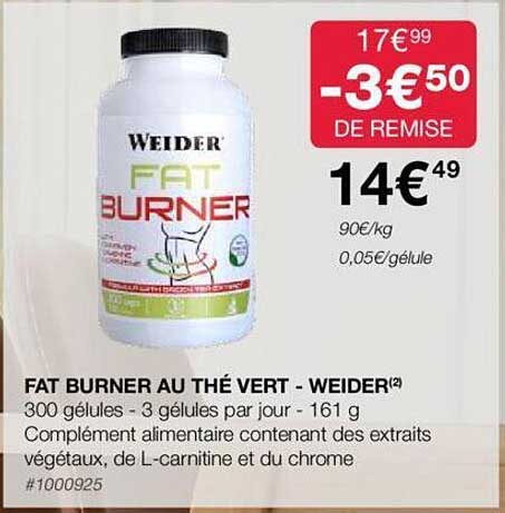 fat burner au thé vert - weider