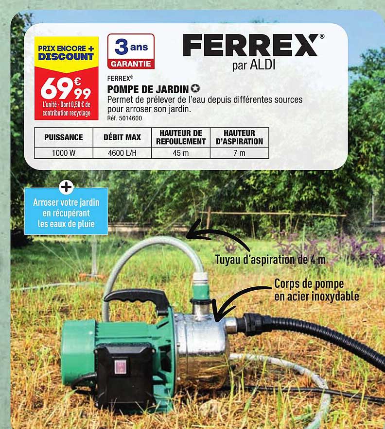 Ferrex Pompe De Jardin