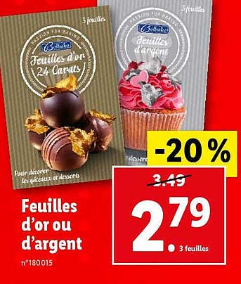 feuilles d'or ou d'argent