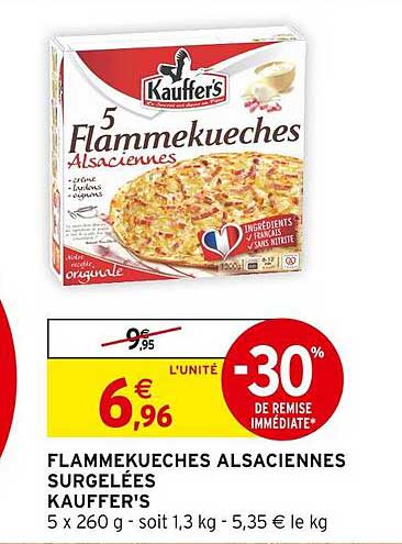 Flammekueches Alsaciennes Surgelées Kauffer's