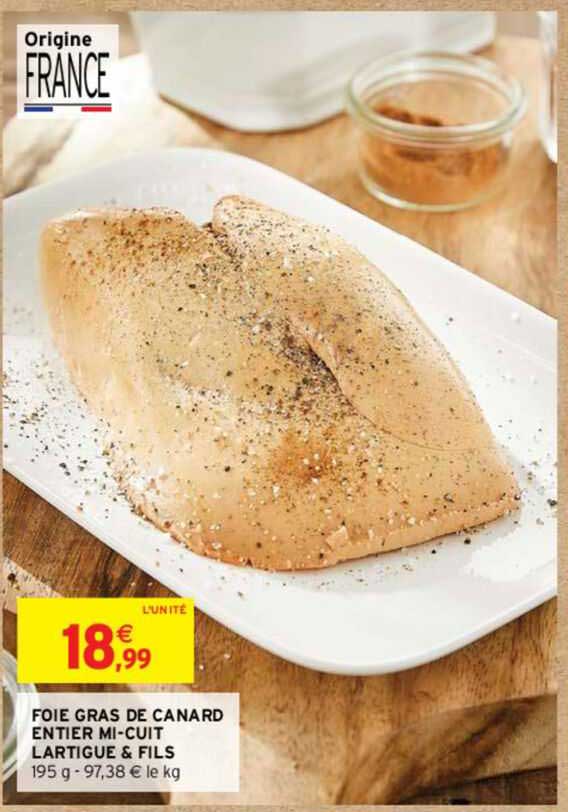 foie gras de canard entier mi-cuit lartigue & fils
