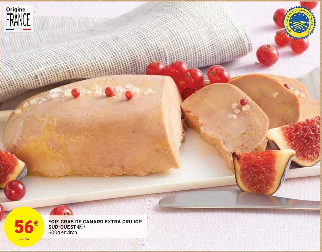 foie gras de canard extra cru igp sud-ouest