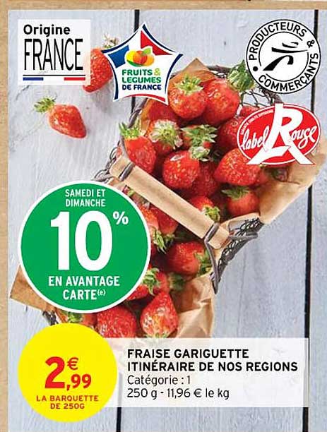 fraise gariguette itinéraire de nos régions