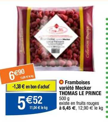 framboises variété mecker thomas le prince