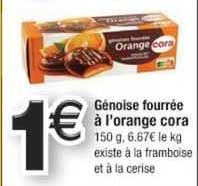 génoise fourrée à l'orange cora