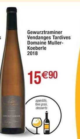 gewurztraminer vendanges tardives domaine muller-koeberle 2018