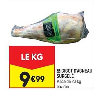gigot d'agneau surgelé