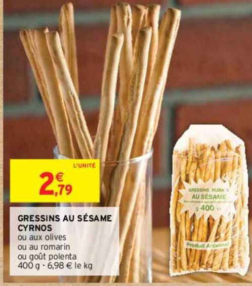 Gressins Au Sésame Cyrnos