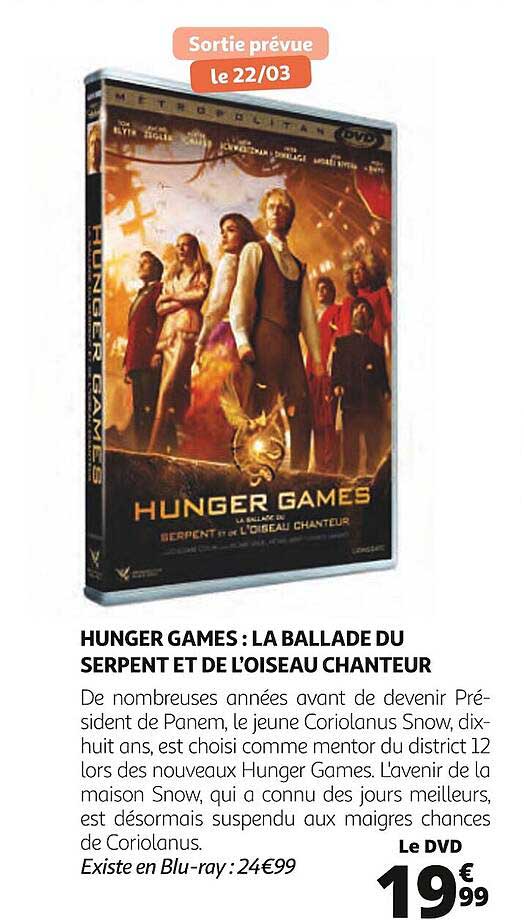 Hunger Games : La Ballade Du Serpent Et De L'oiseau Chanteur