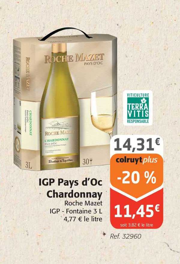 igp pays d'oc chardonnay roche mazet igp