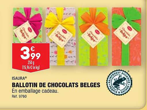 Isaura Ballotin De Chocolats Belges